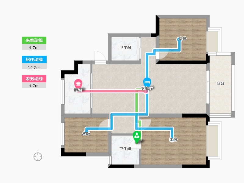 安徽省-芜湖市-新华联铂悦府-86.06-户型库-动静线