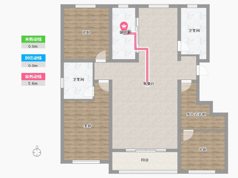 山东省-潍坊市-康跃苑-130.00-户型库-动静线