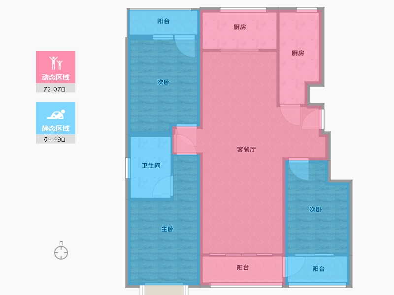 山东省-潍坊市-百合园-124.10-户型库-动静分区