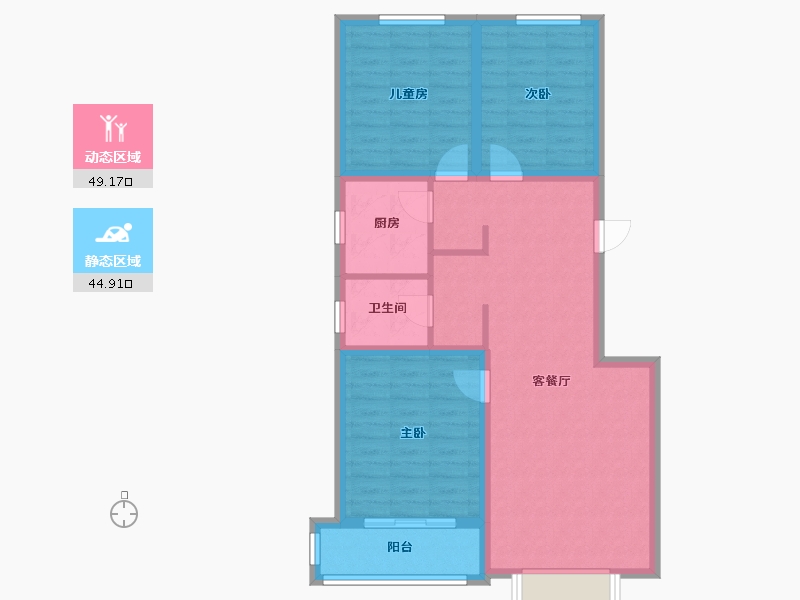 河北省-沧州市-飞龙君苑-99.00-户型库-动静分区