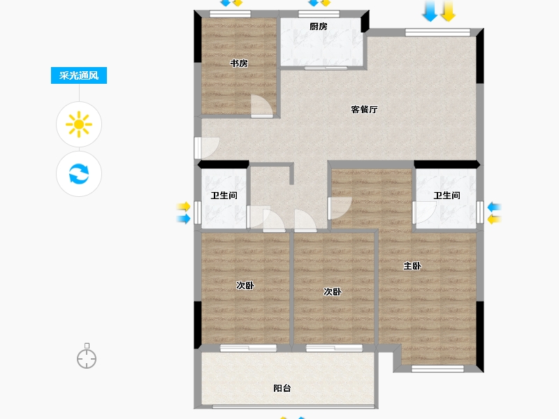 福建省-宁德市-弘祥天成-101.75-户型库-采光通风