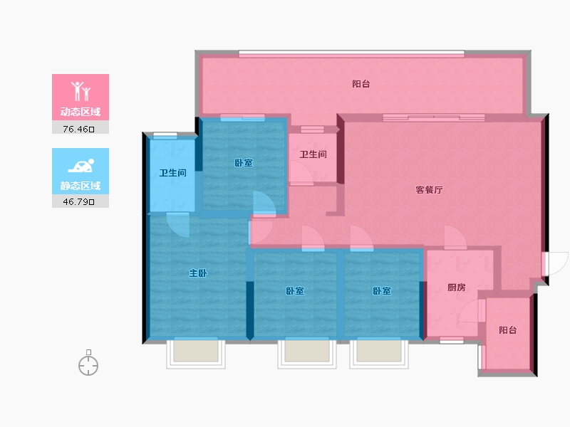 贵州省-贵阳市-融创云湖十里-108.00-户型库-动静分区