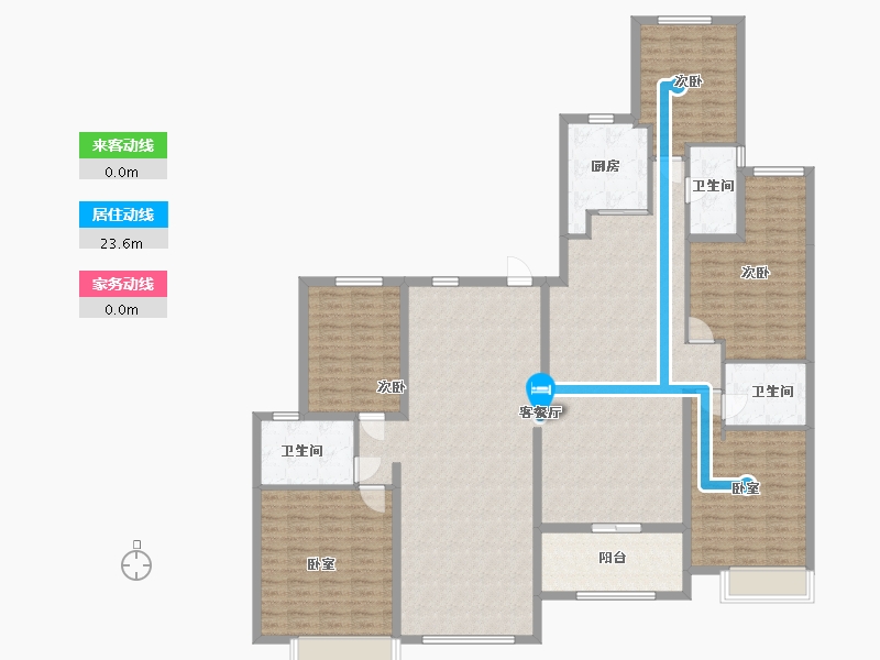 河南省-郑州市-陈砦嘉苑-177.60-户型库-动静线