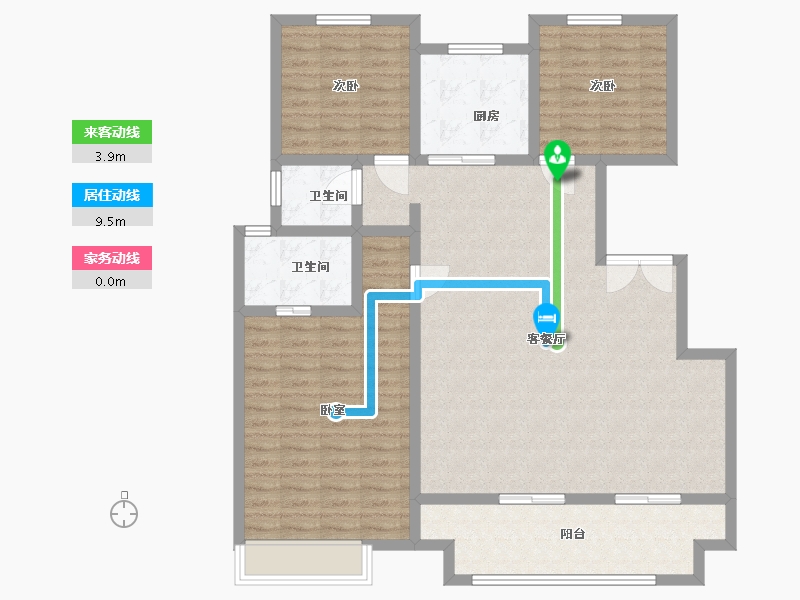 山东省-德州市-泽信云筑-120.40-户型库-动静线