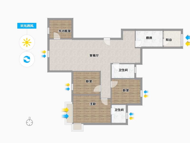 贵州省-黔南布依族苗族自治州-建恒山水豪庭-113.51-户型库-采光通风