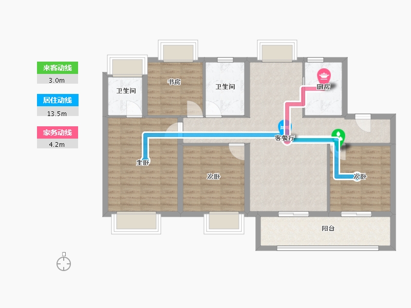 福建省-三明市-融桥观邸-96.00-户型库-动静线