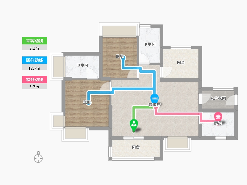 广东省-汕尾市-振业时代花园-72.80-户型库-动静线