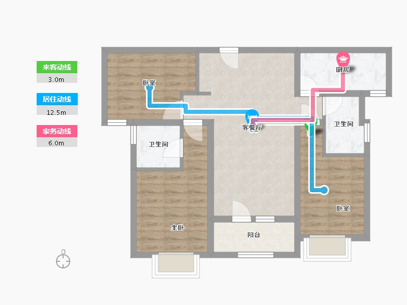 河北省-石家庄市-花溪城-87.91-户型库-动静线