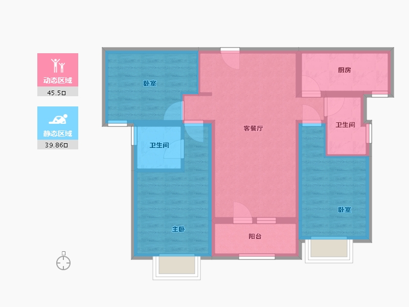 河北省-石家庄市-花溪城-87.91-户型库-动静分区