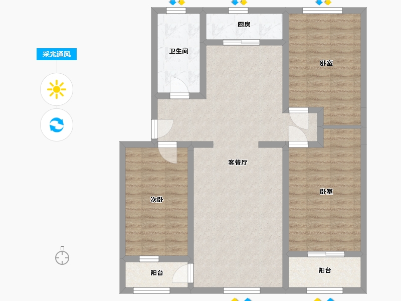 河北省-保定市-北英小区-110.00-户型库-采光通风