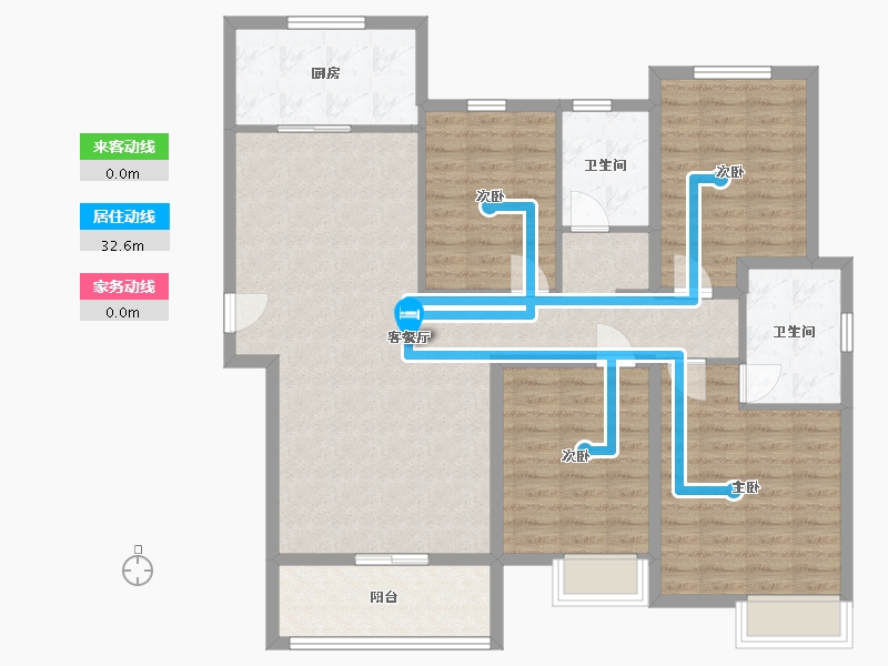 安徽省-合肥市-蓝溪云庭-120.00-户型库-动静线