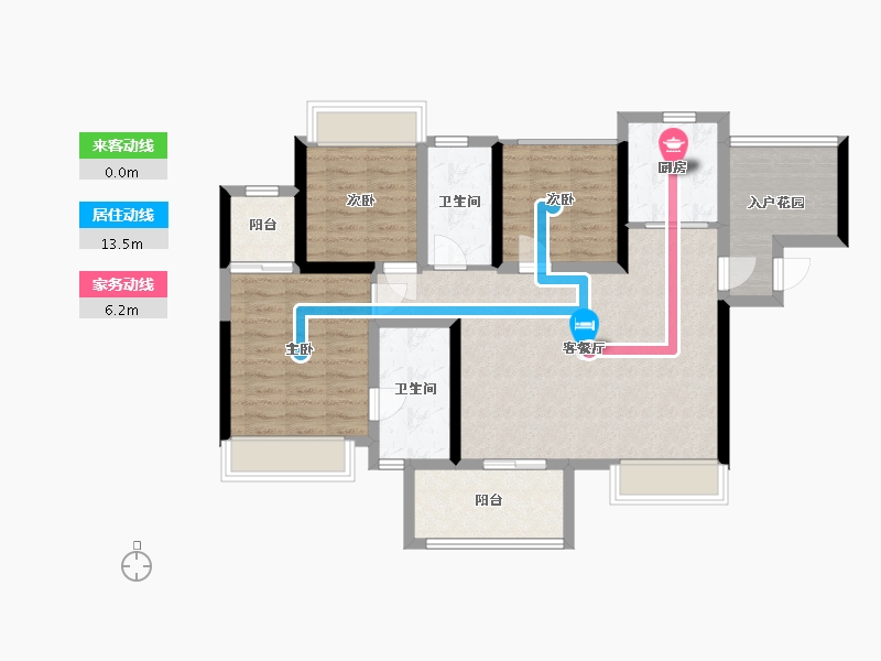 广西壮族自治区-防城港市-埠上桃源-90.40-户型库-动静线