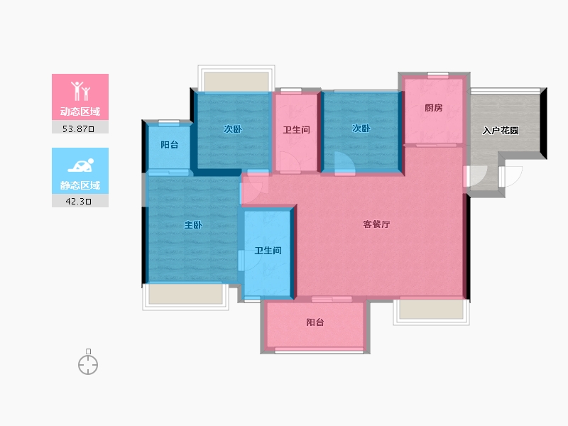 广西壮族自治区-防城港市-埠上桃源-90.40-户型库-动静分区