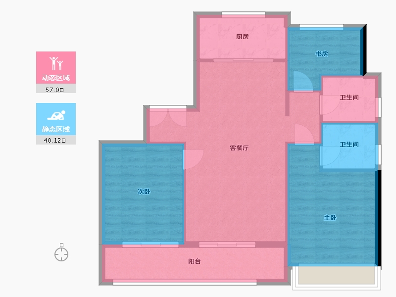 浙江省-湖州市-天逸湾-92.00-户型库-动静分区