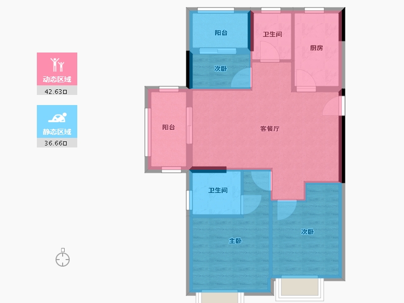 福建省-福州市-中梁百悦城-71.20-户型库-动静分区