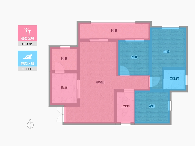 四川省-达州市-名豪国际-66.40-户型库-动静分区