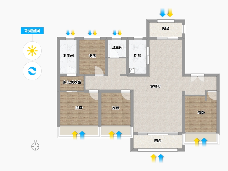 新疆维吾尔自治区-塔城地区-华疆府-116.80-户型库-采光通风