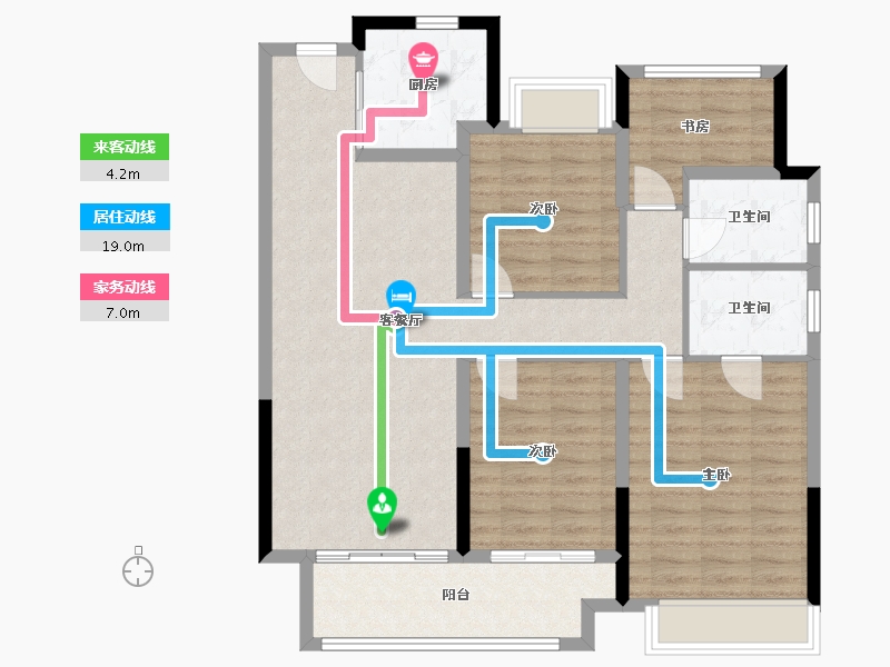 安徽省-宿州市-宿州天元府-101.60-户型库-动静线