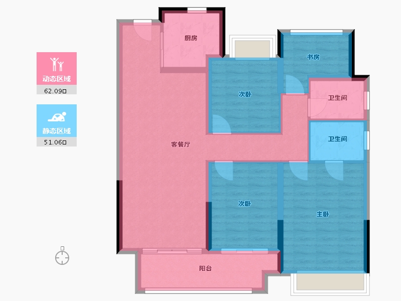 安徽省-宿州市-宿州天元府-101.60-户型库-动静分区