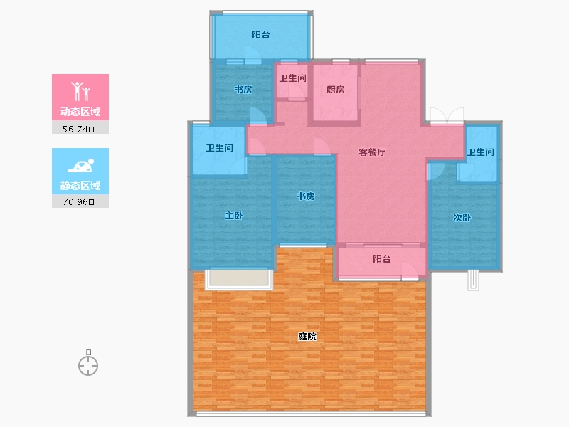 河北省-邢台市-丽泽苑-125.60-户型库-动静分区