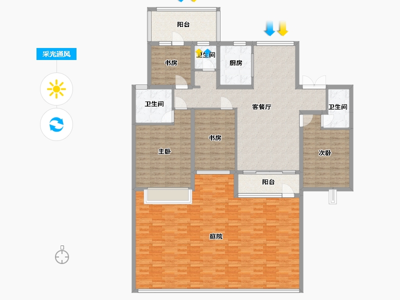 河北省-邢台市-丽泽苑-125.60-户型库-采光通风