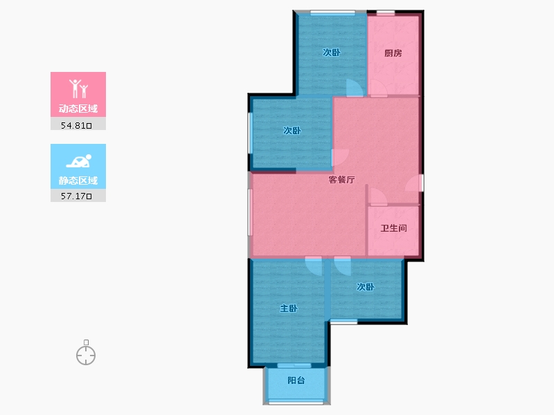 河北省-邯郸市-和平新世界广场-101.38-户型库-动静分区