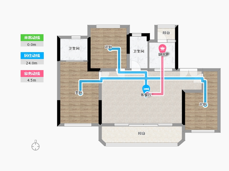 四川省-成都市-德商石榴春和天骄-97.60-户型库-动静线