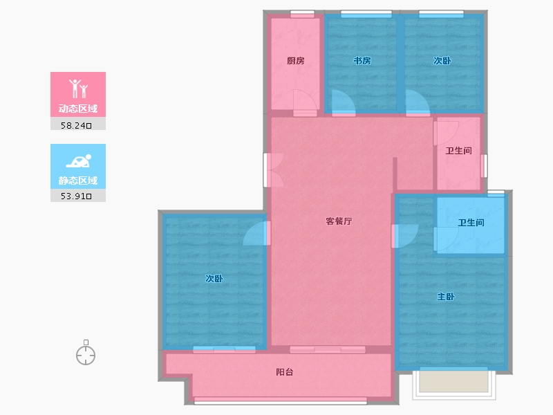 山东省-聊城市-融顺 森林府-100.00-户型库-动静分区