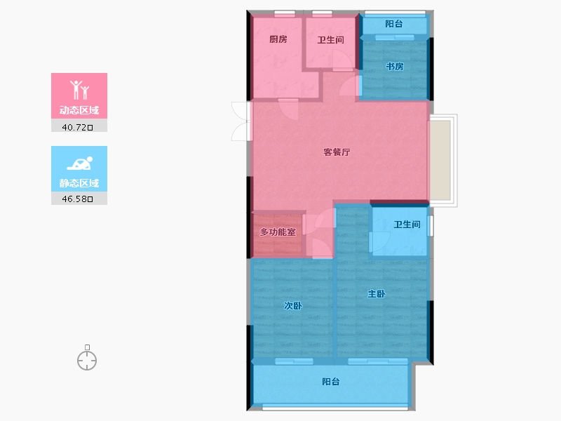 浙江省-宁波市-荣安春和景明-78.40-户型库-动静分区