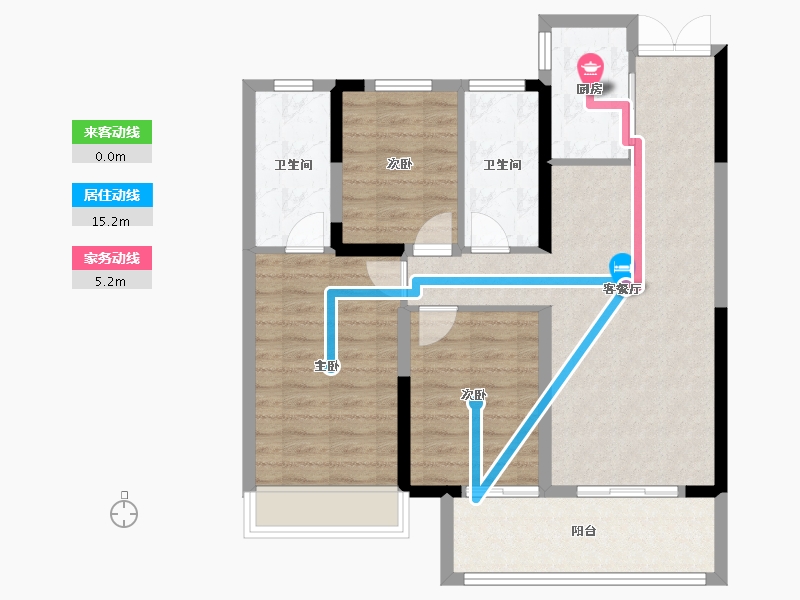 河南省-驻马店市-建业滨河珑府-93.60-户型库-动静线