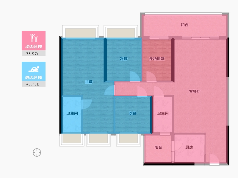 广东省-肇庆市-金沙1号-112.46-户型库-动静分区