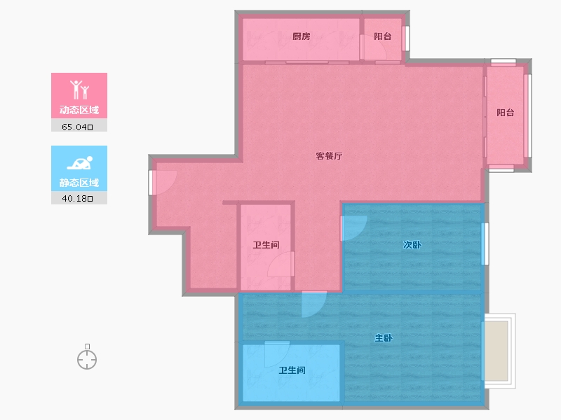 北京-北京市-怡海龙园-108.00-户型库-动静分区