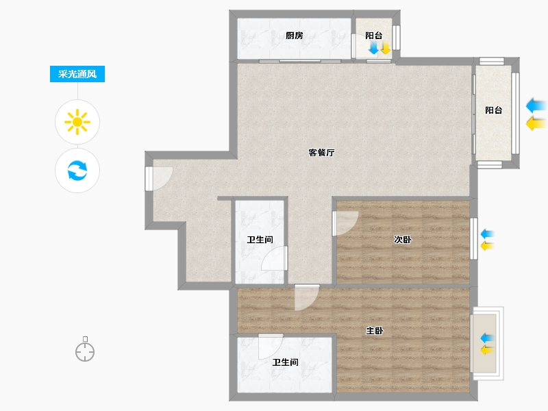 北京-北京市-怡海龙园-108.00-户型库-采光通风