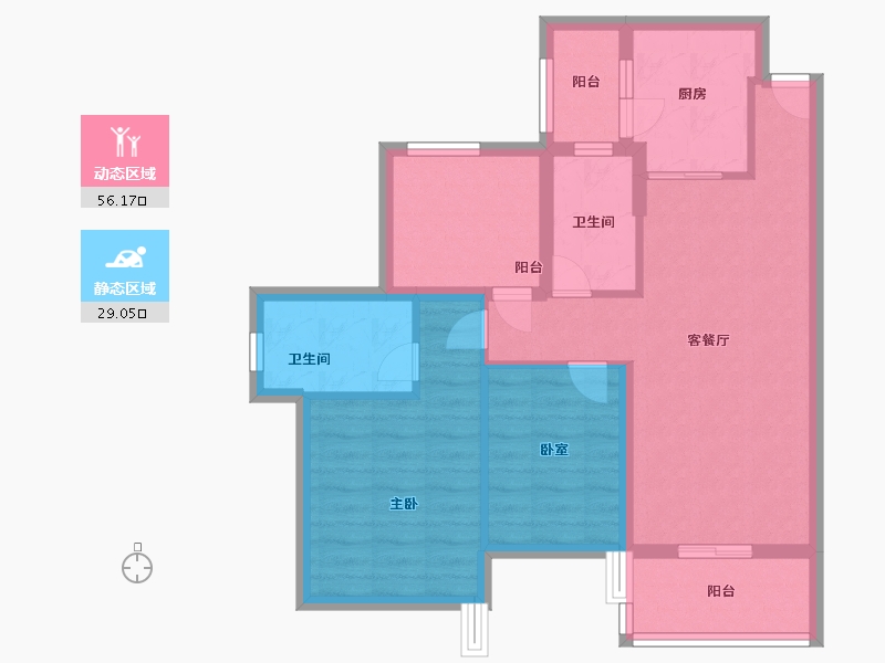 广东省-中山市-中山华发观山水花园-75.20-户型库-动静分区