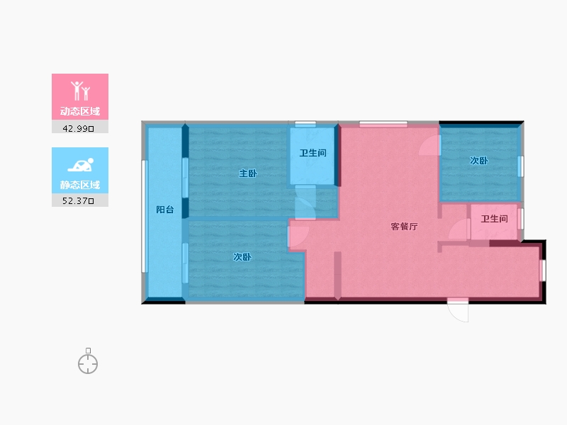 浙江省-温州市-忆江嘉园-100.00-户型库-动静分区