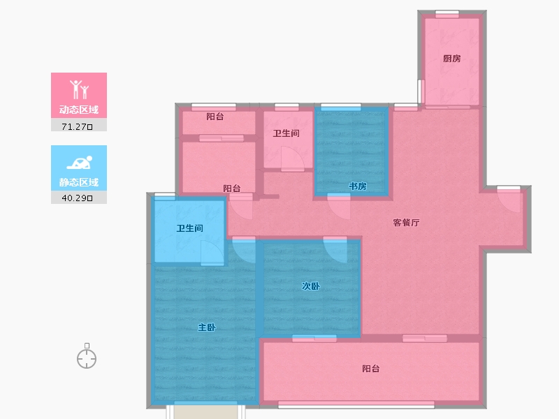 湖南省-长沙市-保利长交锦上-99.13-户型库-动静分区