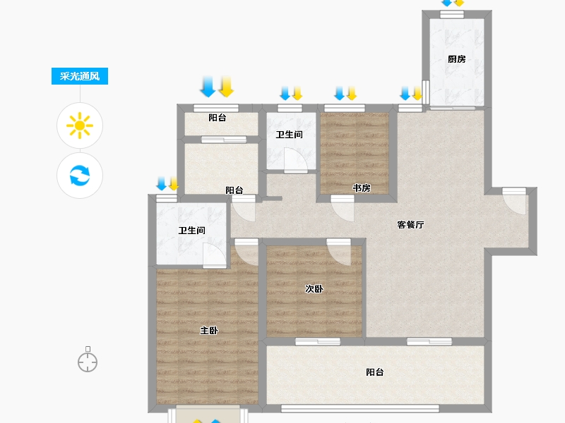 湖南省-长沙市-保利长交锦上-99.13-户型库-采光通风