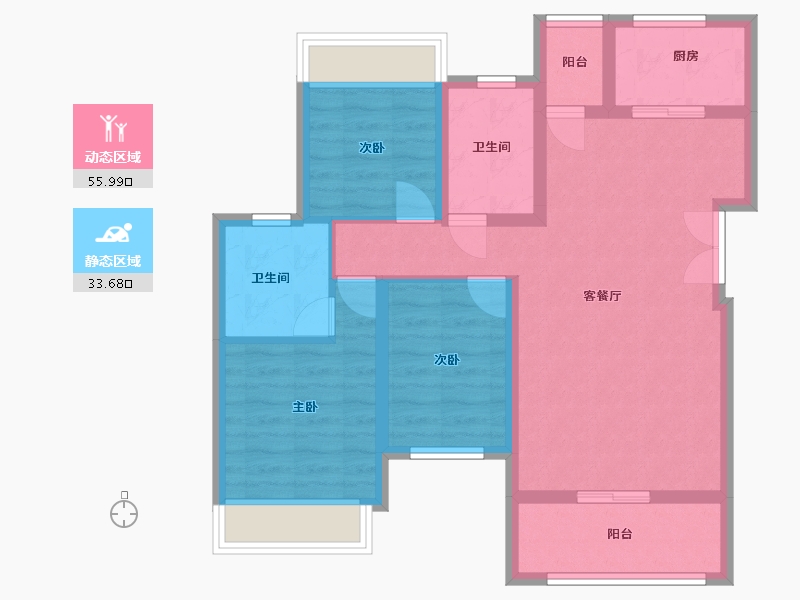 四川省-达州市-金科集美天辰-79.20-户型库-动静分区