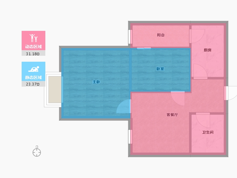 四川省-成都市-摩玛城-50.40-户型库-动静分区