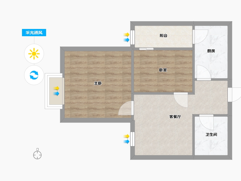 四川省-成都市-摩玛城-50.40-户型库-采光通风