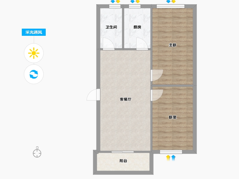 四川省-成都市-通锦苑-78.40-户型库-采光通风