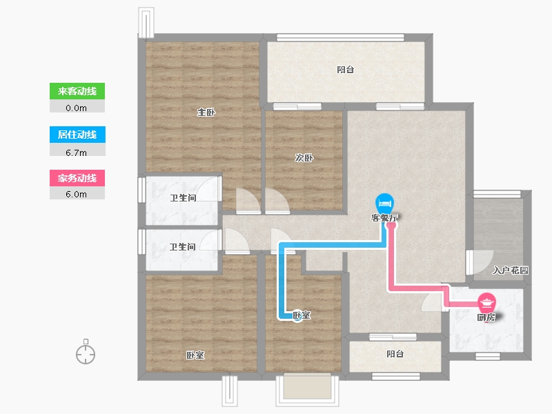 广东省-广州市-暹岗花园-104.00-户型库-动静线