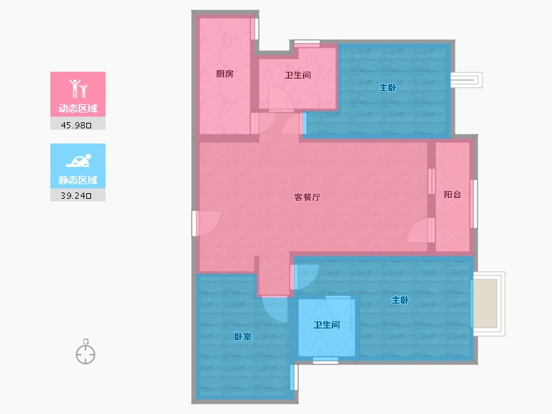 河北省-石家庄市-花溪城-84.05-户型库-动静分区