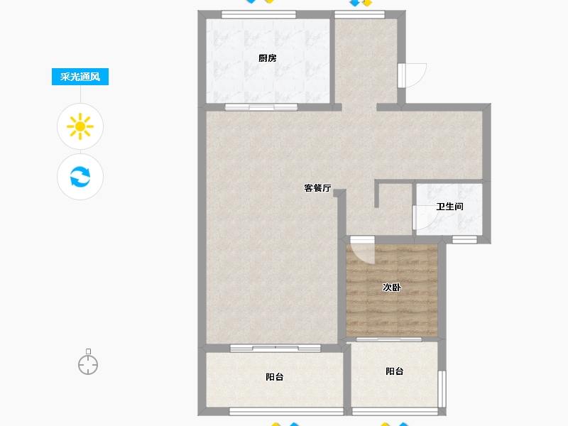 江苏省-常州市-绿地香颂花园-80.00-户型库-采光通风