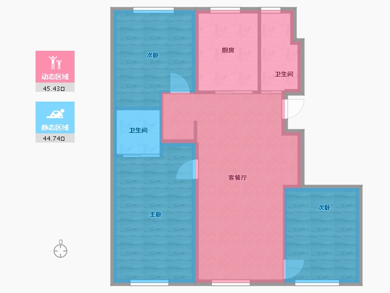 北京-北京市-建发望京养云-89.00-户型库-动静分区