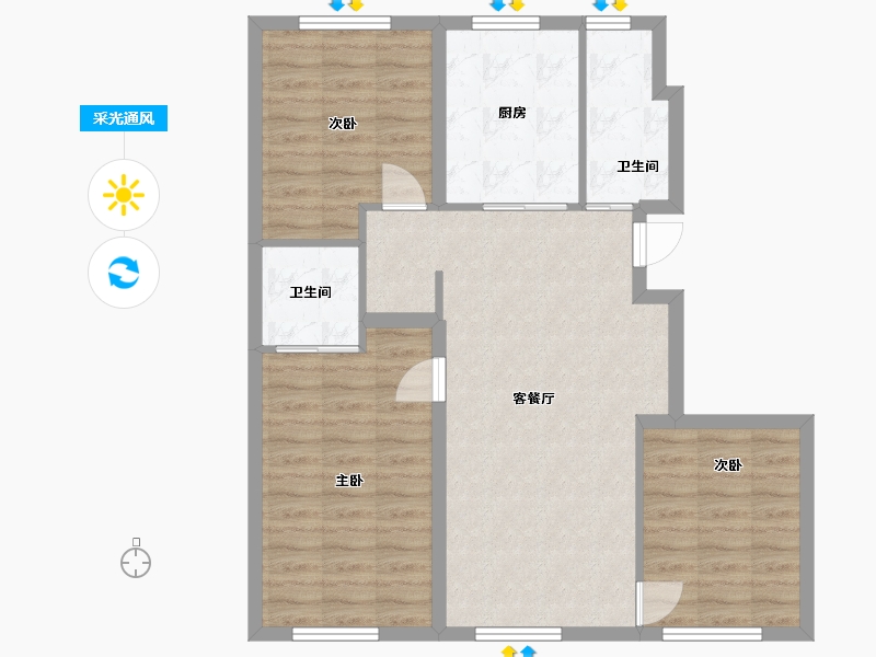 北京-北京市-建发望京养云-89.00-户型库-采光通风