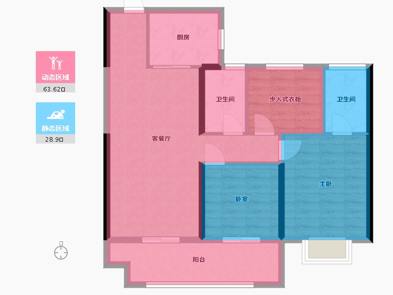 江苏省-徐州市-沛县碧桂园-92.80-户型库-动静分区