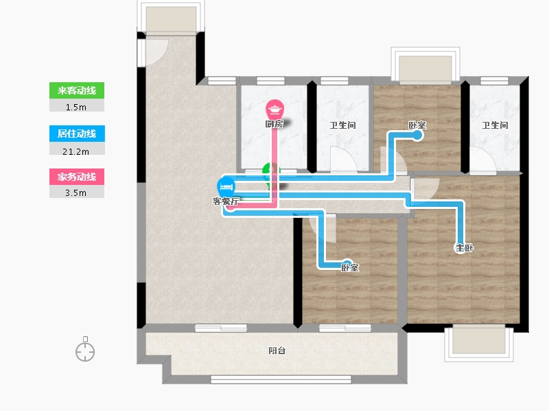 江西省-南昌市-联发万科海上明月建设中区-89.00-户型库-动静线