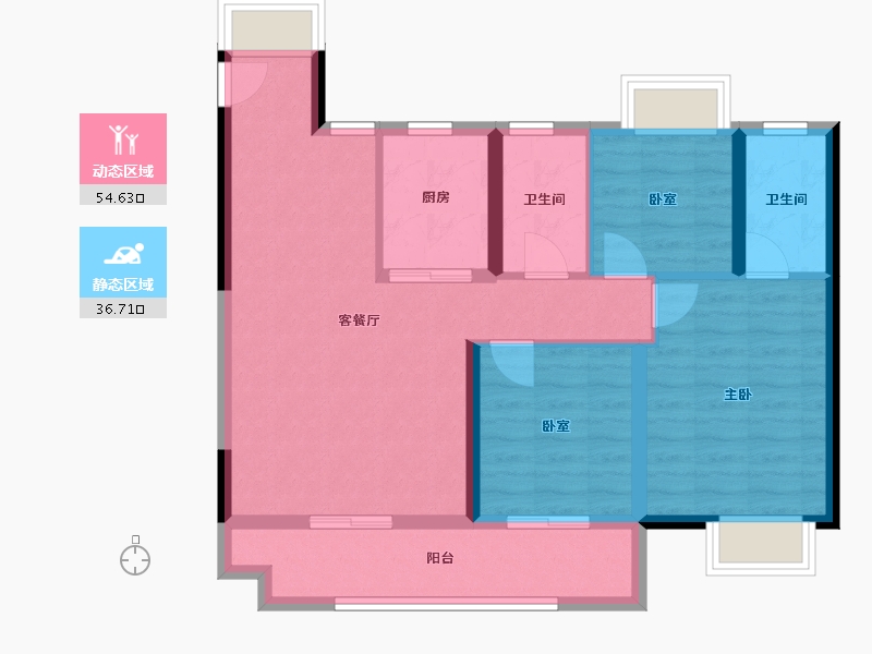 江西省-南昌市-联发万科海上明月建设中区-89.00-户型库-动静分区