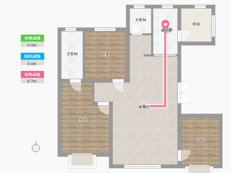 黑龙江省-绥化市-弘坤龙玺-98.00-户型库-动静线